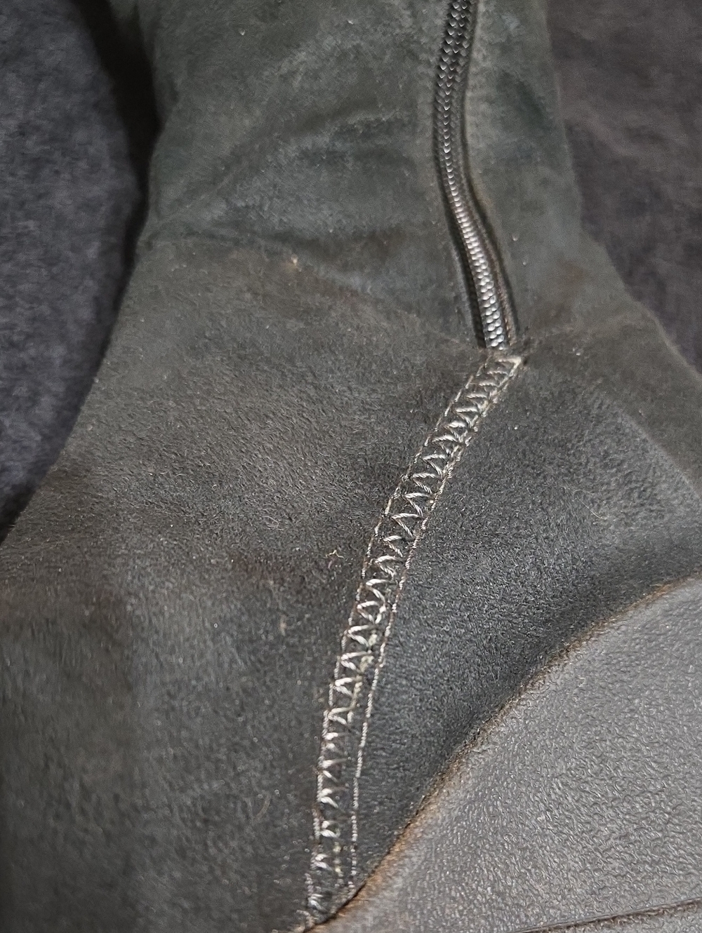 Lower East Side Women's Black Faux-Fur Trim Suede Wedge Boots, Size 7.5 - Picture 5 of 16